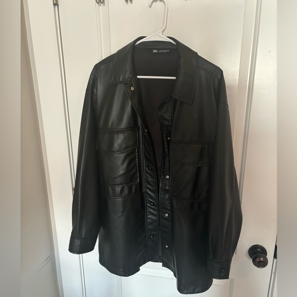 Zara Oversized Leather Jacket